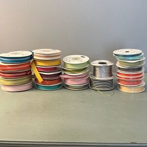 Stampin' Up! Lot of 26 Spools of Ribbon of Various Colors, Sizes & Designs